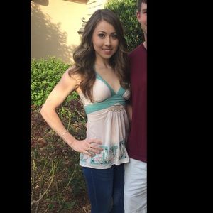 Anthropologie Lithe Halter Tank Top